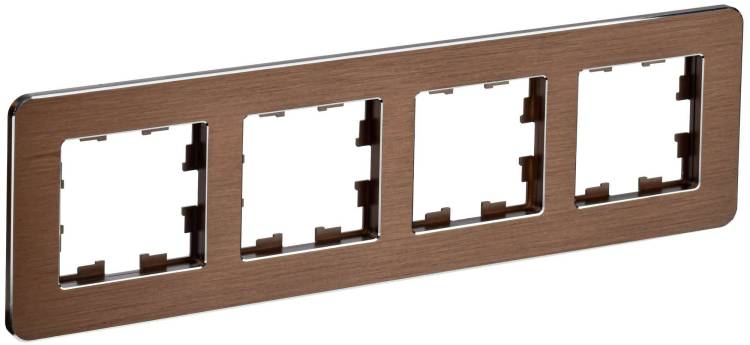 Рамка 4-постовая IEK Brite BR-M42-M-21-K30 коричневый