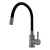 Смеситель для кухни Esko Snake K44Grafit с гибким изливом, черный, графит