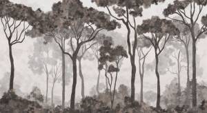 3D Фотообои Artegrafico «Молодой лиственный лес в тёмных тонах» PRS-011 канвас