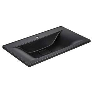 Раковина Vincea VCB-3M800B черный матовый 80x45