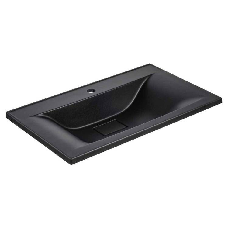 Раковина Vincea VCB-3M800B черный матовый 80x45