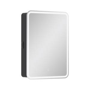 Зеркало-шкаф Equil Eltoro szELTR60.R правый, с подсветкой и розеткой, черный софт, 80x60