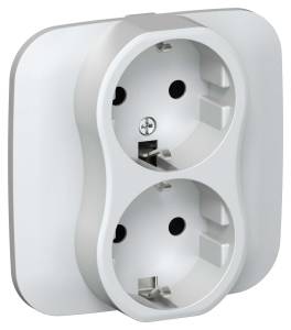 Розетка 2-местная с заземлением IEK Flite FI-R21A-16-K36 жемчуг