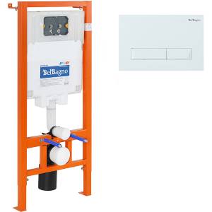 Система инсталляции для унитазов BelBagno BB002-80/BB009-MR-BIANCO кнопка белая