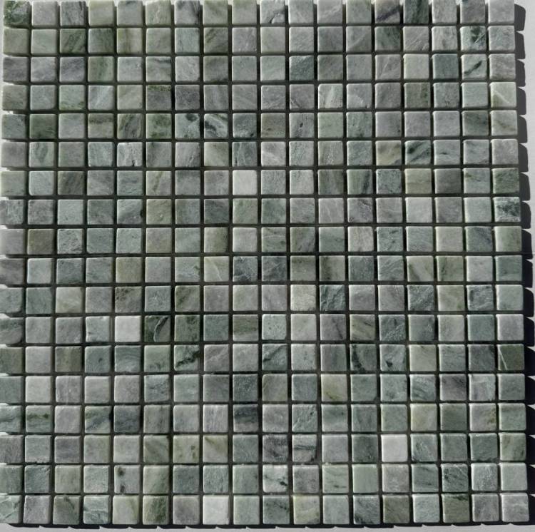 Мозаика Pixel Mosaic Мрамор PIX 311 Jet Green 1.5x1.5 Матовая 30.5x30.5х4
