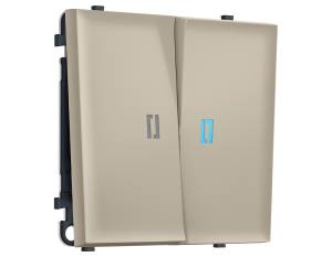 Комплект механизма 2-клавишного выключателя Ambrella Volt Sigma MS344060 кашемир