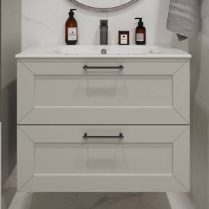 Тумба с раковиной Terminus Victoria VIC10802900301O белый, 80x62