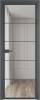 Межкомнатная дверь Profil Doors 5 AX цвет профиля Серая ночь, стекло безопасное 6 мм ромб серебро 600x2000