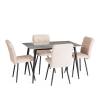 Стул Tetchair Medeo LT 25226 бежевый, черный, велюр фото 10