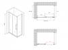 Душевой уголок Abber Schwarzer Diamant AG30110BMH-S80BM профиль черный, стекло матовое, 80x110x195 фото 5