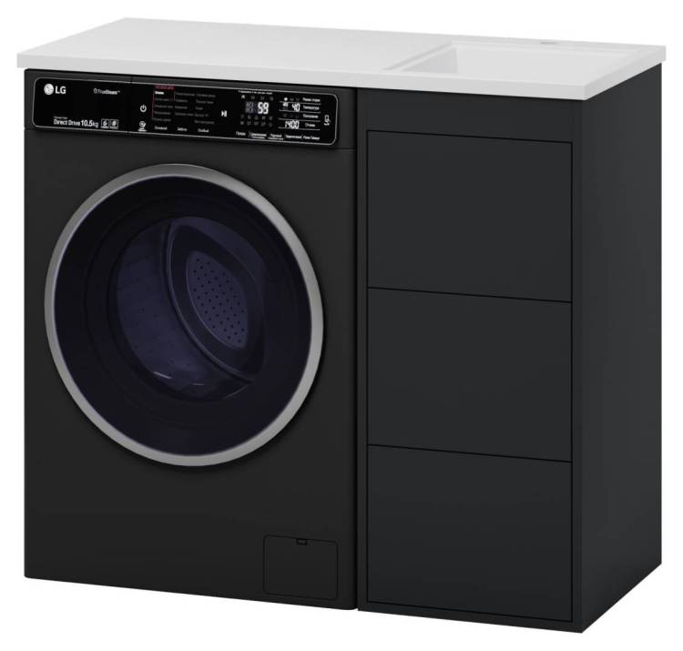 Тумба с раковиной Brevita Grafit - 40 Графит 86x39x46