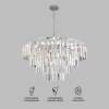 Люстра подвесная хрустальная Eurosvet Elegante 10130/10 хром/прозрачный хрусталь Strotskis Smart фото 2