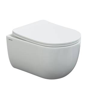 Унитаз подвесной Berges Wasserhaus Ventas 82135 Rimless 49 см, сиденье дюропласт, микролифт, быстросъём