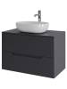 Тумба с раковиной Orange Line Li-80TugMDF+B05-480W графит матовый, 80.5 см фото 2