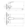 Смеситель для ванны Decoroom DR23 DR23043 одноручный универсальный с поворотным изливом 300 мм Хром фото 2