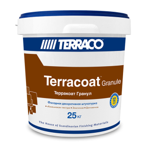TERRACO TERRACOAT GRANULE штукатурка декоративная акриловая, зерно 1,5 мм, шуба (25кг)