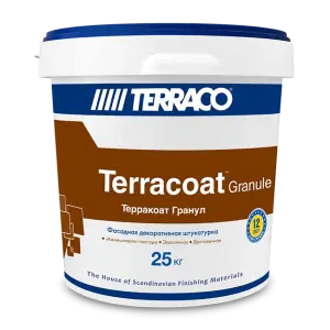 TERRACO TERRACOAT GRANULE штукатурка декоративная акриловая, зерно 1,5 мм, шуба (25кг)