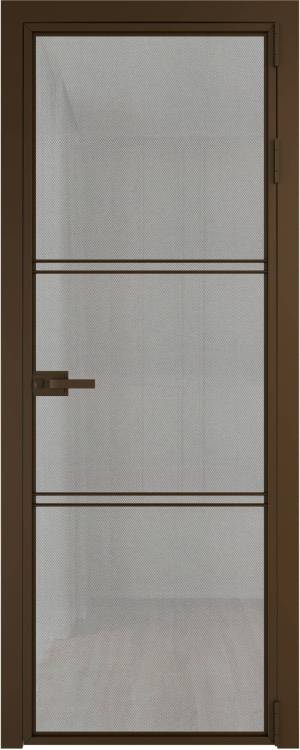 Межкомнатная дверь Profil Doors 3 AX цвет профиля Деорэ, стекло безопасное 6 мм рэте 800x2000