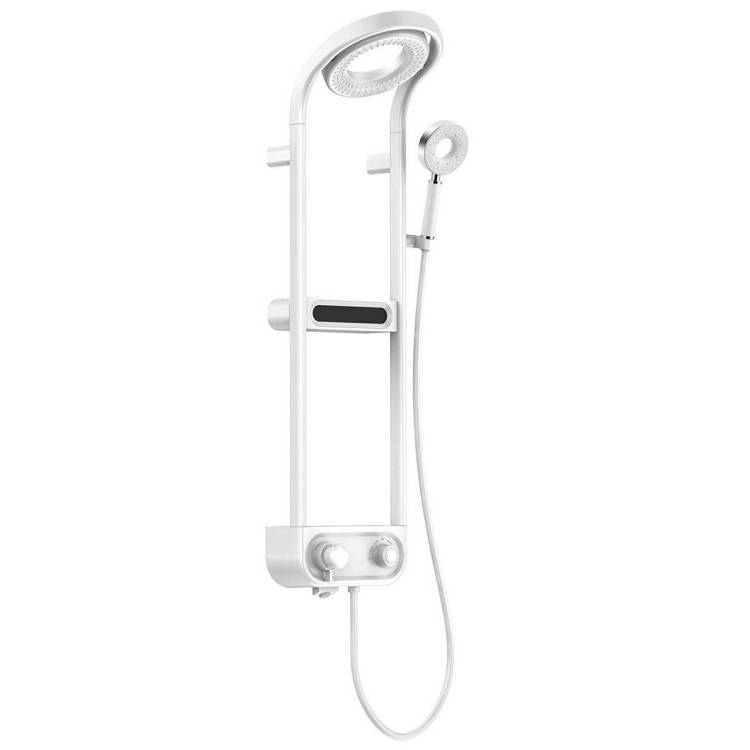 Душевая система AQUAme AQM8004W белая, с термостатом