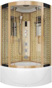 Душевая кабина Niagara Lux 7790G золото, с высоким поддоном, с сиденьем