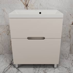Тумба с раковиной Style Line Матис 70 напольная, крем, раковина жасмин, 82x70x45