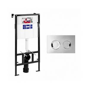 Система инсталляции для унитазов Bettoserb Sava Fix Slim SET40006469 клавиша хром глянец