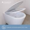 Унитаз подвесной Aqueduto Cone Plus CONT0210 безободковый, сиденье микролифт, белый глянцевый фото 6