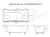 Ванна из искусственного камня Delice Bravo DLR330001R-M 180x80, белая матовая, с ручками хром, без ножек фото 11
