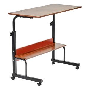 Стол компьютерный Bradex Home Isola FR 0688 темное дерево, черный, с полкой 80x40x66(90)