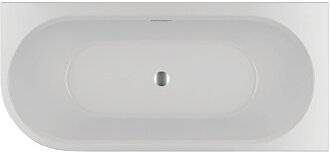 Акриловая ванна Riho Bathtubs B088008220 Desire corner links velvet - белый matt/ черный matt Riho Fall заполнение через перелив, хром led 184x84x60