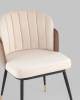 Набор из 2 стульев Stool Group Пенелопа FDC8054 FUT-51 + FUT-52 X2 бежевый, коричневый, велюр фото 10