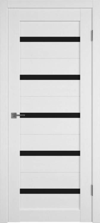 Межкомнатная дверь Владимирская Фабрика Дверей Atum 7 Snow стекло Black Gloss 600x2000