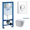 Комплект Grohe GR7210480T Инсталляция для унитаза Grohe Rapid SL + Унитаз подвесной beWash Minimal безободковый, с сиденьем микролифт, смыв торнадо, белый глянец, кнопка хром фото 2