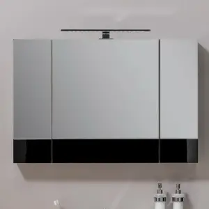 Зеркало-шкаф Aquanet Верона 100 черный