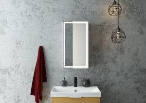 Зеркало-шкаф с подсветкой Art&Max TECHNO AM-Tec-350-650-1D-L-DS-F