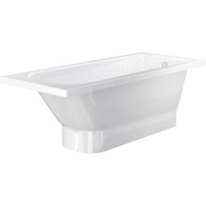 Ванна из искусственного камня Фэма Виктория 170x70 на подиуме, белая глянцевая