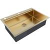 Мойка кухонная Paulmark Vast-pro PM707551-BG 75x51 брашированное золото фото 2