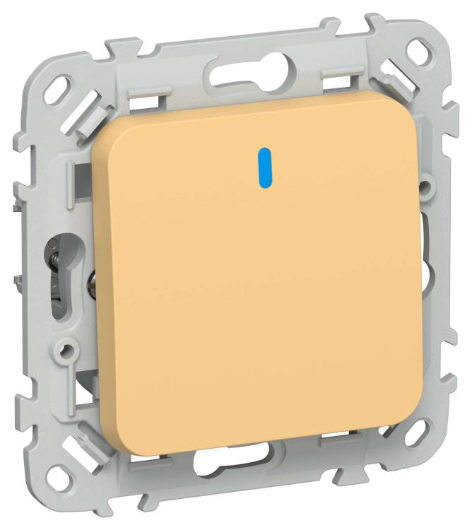 Выключатель 1-клавишный IEK Flite FI-V10-1-10-1-K90 золотарник