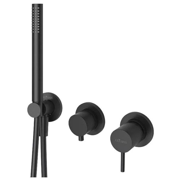 Смеситель для душа Cezares LEAF-DIM3-D-L-NOP черный