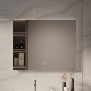 Зеркало Vincea VLM-4F100GM-2 с подсветкой и антизапотеванием, вороненая сталь, 80x100