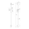 Душевая штанга Iddis Ray RAY70BCi17 хром матовый фото 6