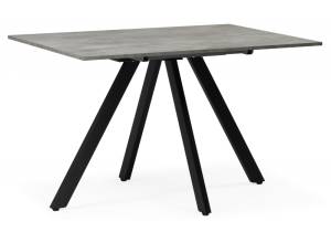 Стол Woodville Keon 619930 цемент, черный 118(141.8)x78x75