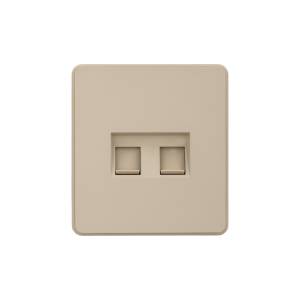 Розетка компьютерная RJ45 2-местная Kranz Round KR-78-0725-7 бежевый