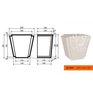 Замок LepninaPlast ЗВ-200/2 22x14x20