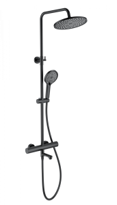 Душевая стойка Wonzon & Woghand WW-B3069-MB с термостатом, черный