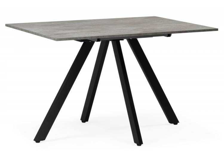 Стол Woodville Keon 619930 цемент, черный 118(141.8)x78x75