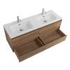Тумба с раковиной BelBagno KRAFT 120 подвесная, на две чаши, с четырьмя ящиками, Rovere Nebrasca Nature фото 3