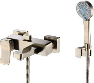 Смеситель для ванны с душем Wasserkraft Exter 1601 светлая бронза