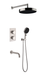 Душевой комплект Boheme Cell 427-NB Nickel Brush с изливом и термостатом