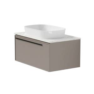 Тумба с раковиной La Fenice Elba Cappuccino NFNC-01-ELB-C-80-3-M-GG бежевая матовая, 80 см